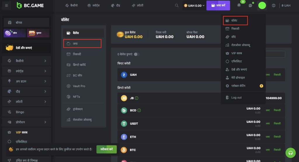 BC game उपयोगकर्ता वॉलेट: आपका धन प्रबंधन केंद्र।