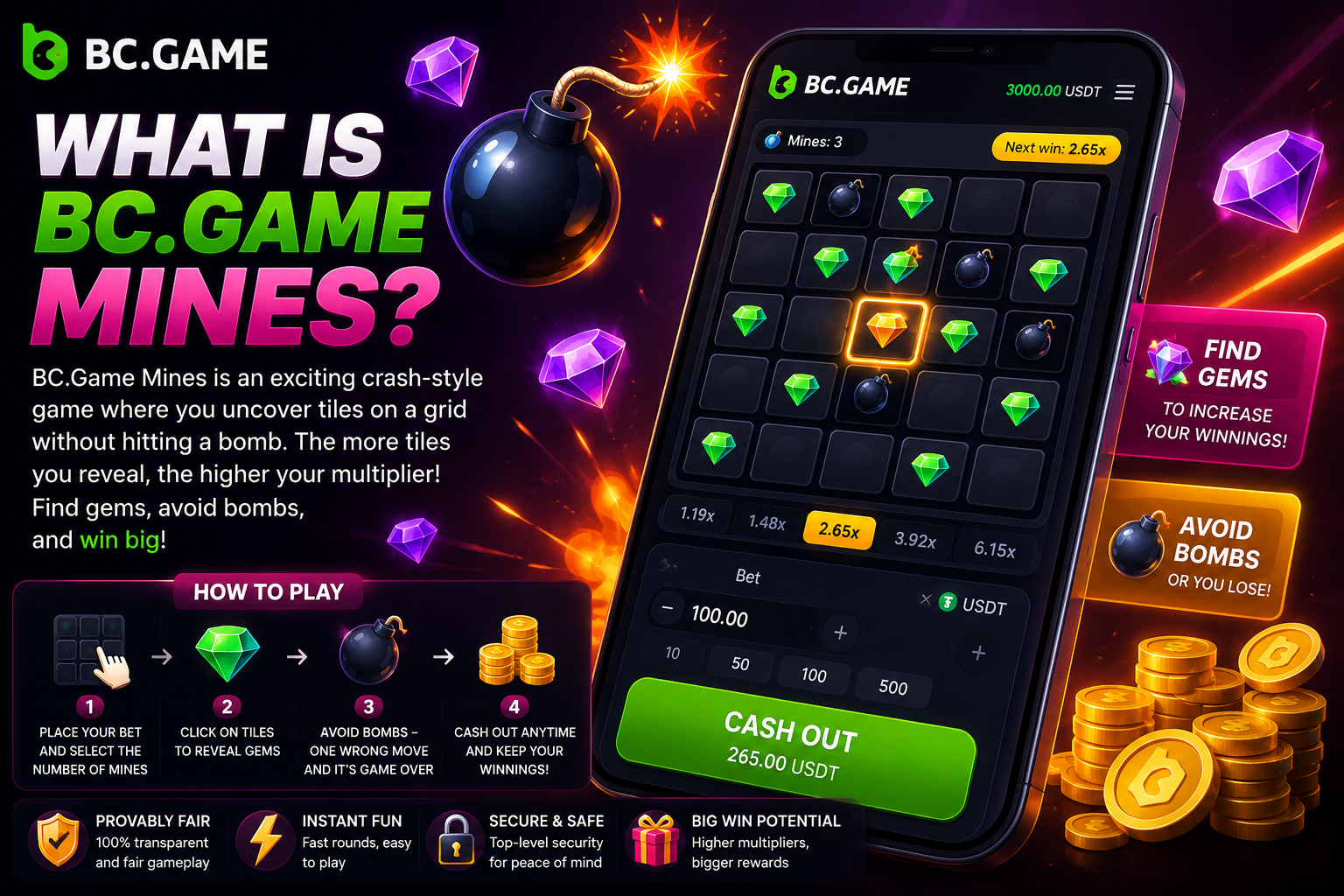 BC.Game Mines Strategy: Safe Play Tips